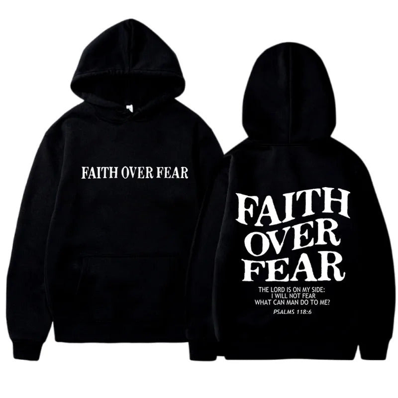 Symbolic Faith Over Fear Hoodie