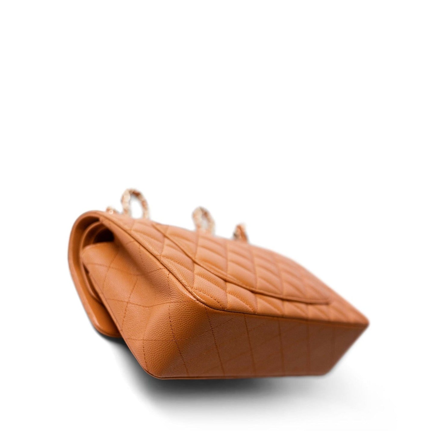 21A Caramel/Light Brown Caviar Quilted Classic Flap Small LGHW