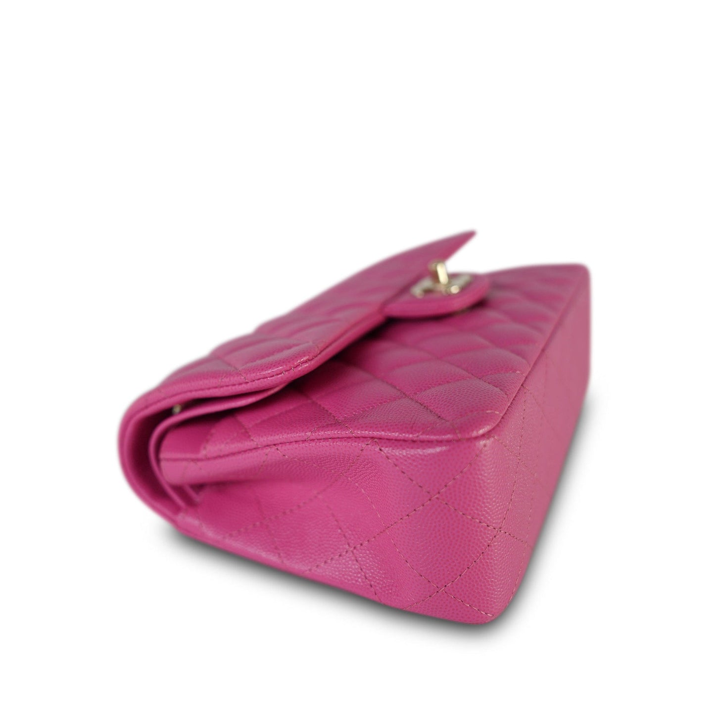 20S Pink Caviar Quilted Classic Flap Small LGHW