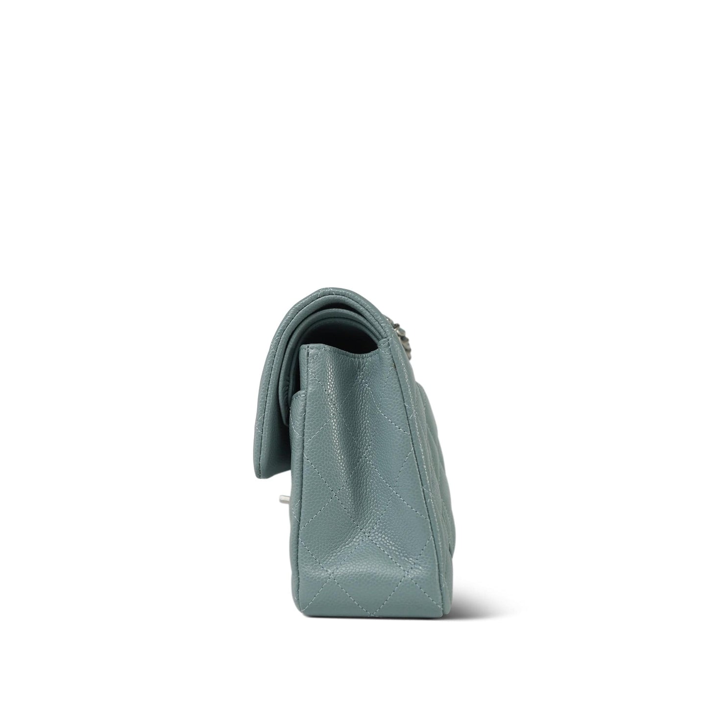 20B Blue Caviar Quilted Classic Flap Small Silver Hardware