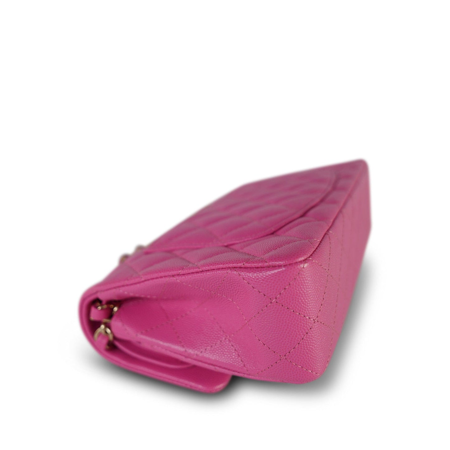 20S Pink Caviar Quilted Classic Flap Small LGHW