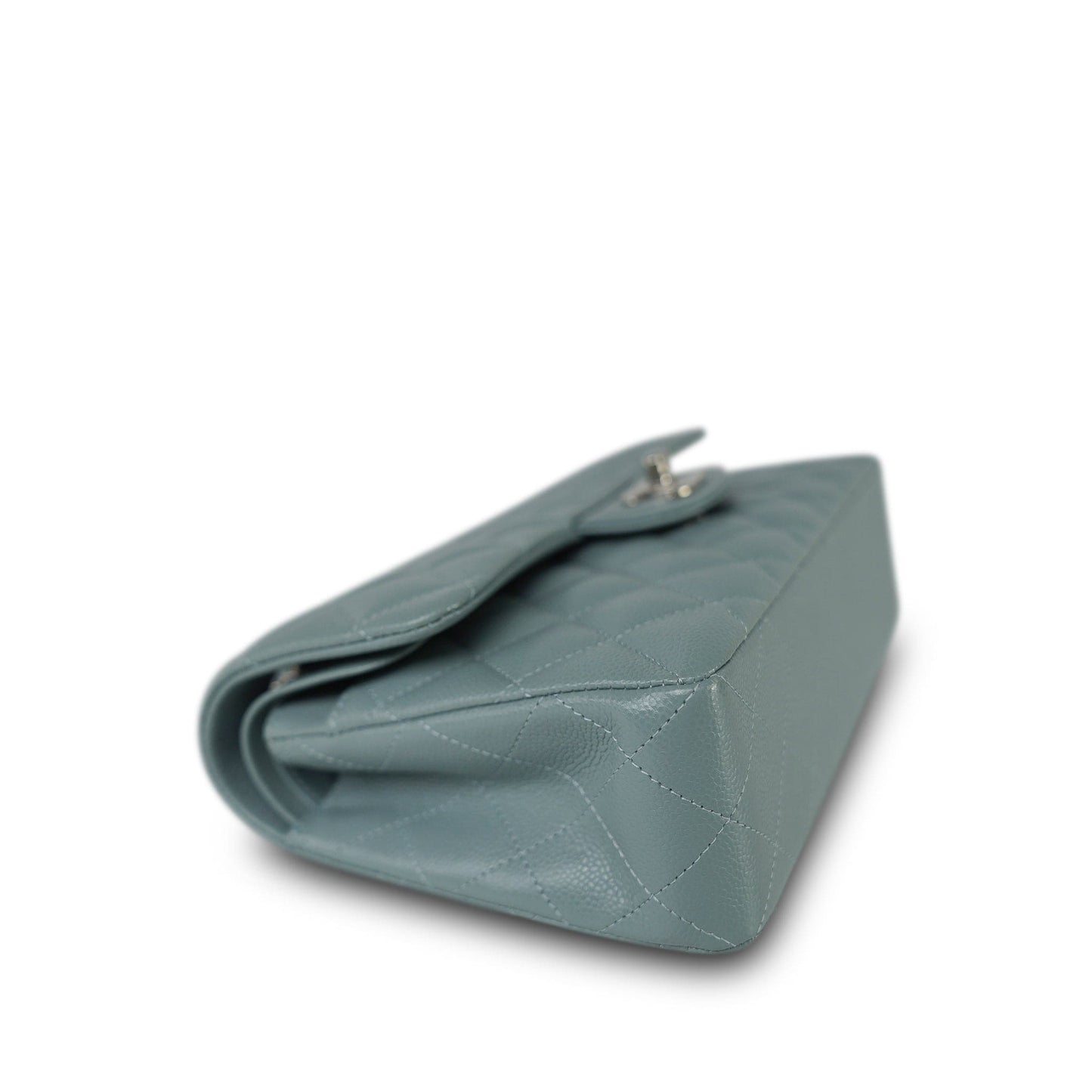 20B Blue Caviar Quilted Classic Flap Small Silver Hardware