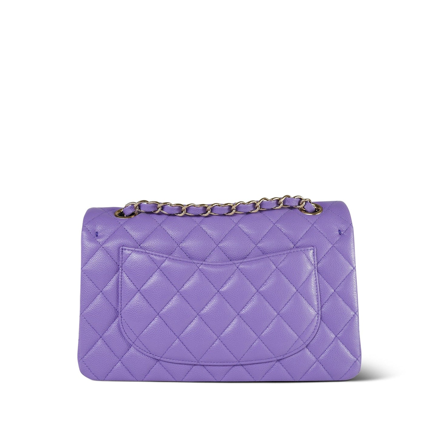 20S Purple Caviar Quilted Classic Flap Small LGHW