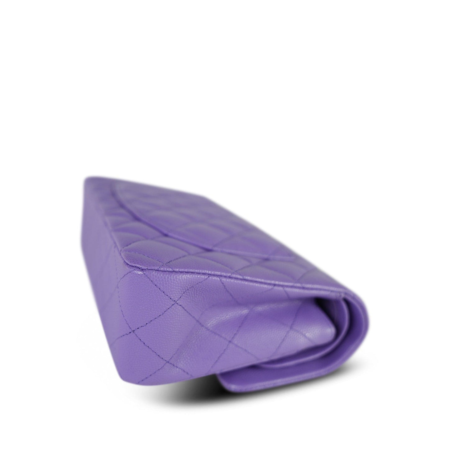 20S Purple Caviar Quilted Classic Flap Small LGHW