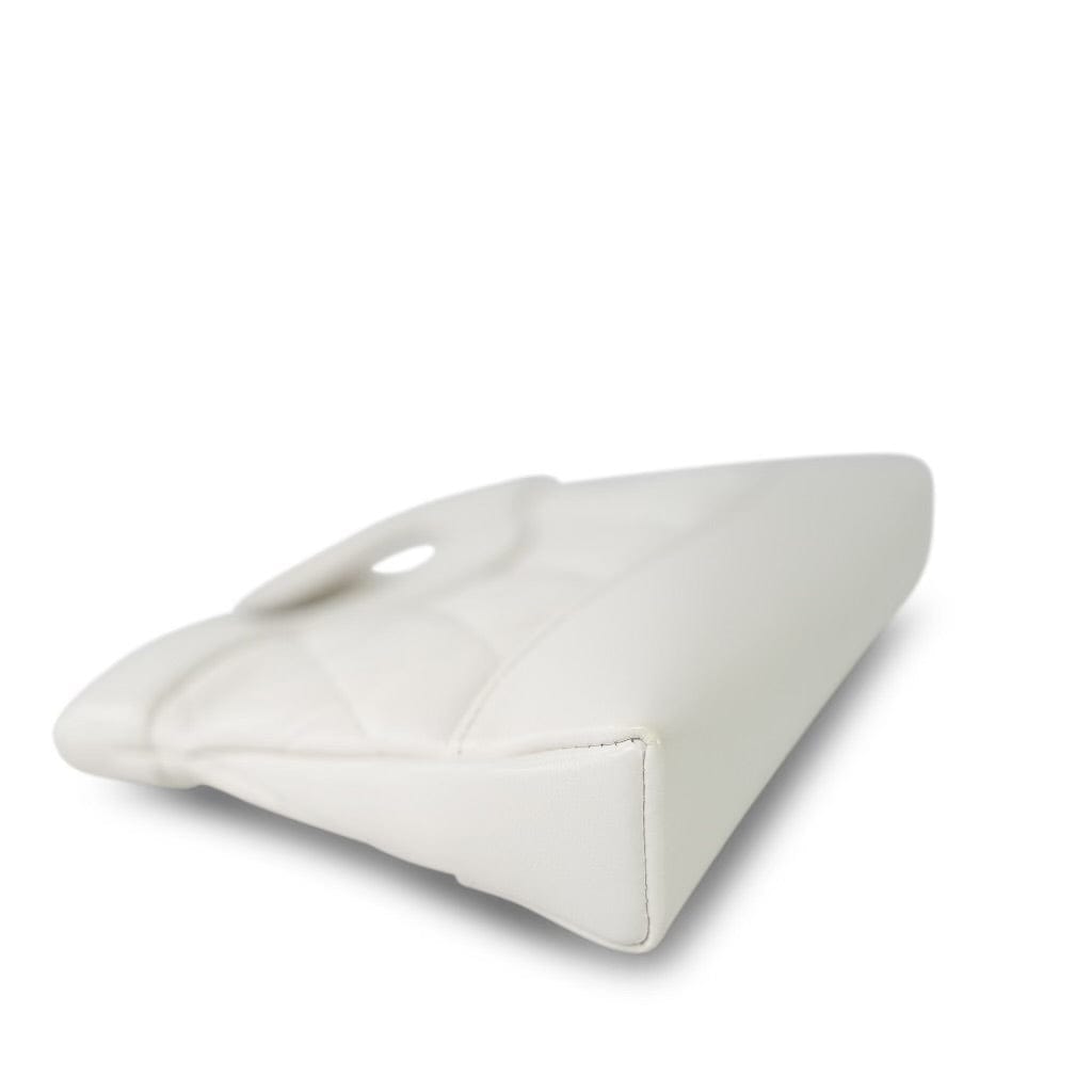 White 31 Nano Shopping Bag Light Gold Hardware