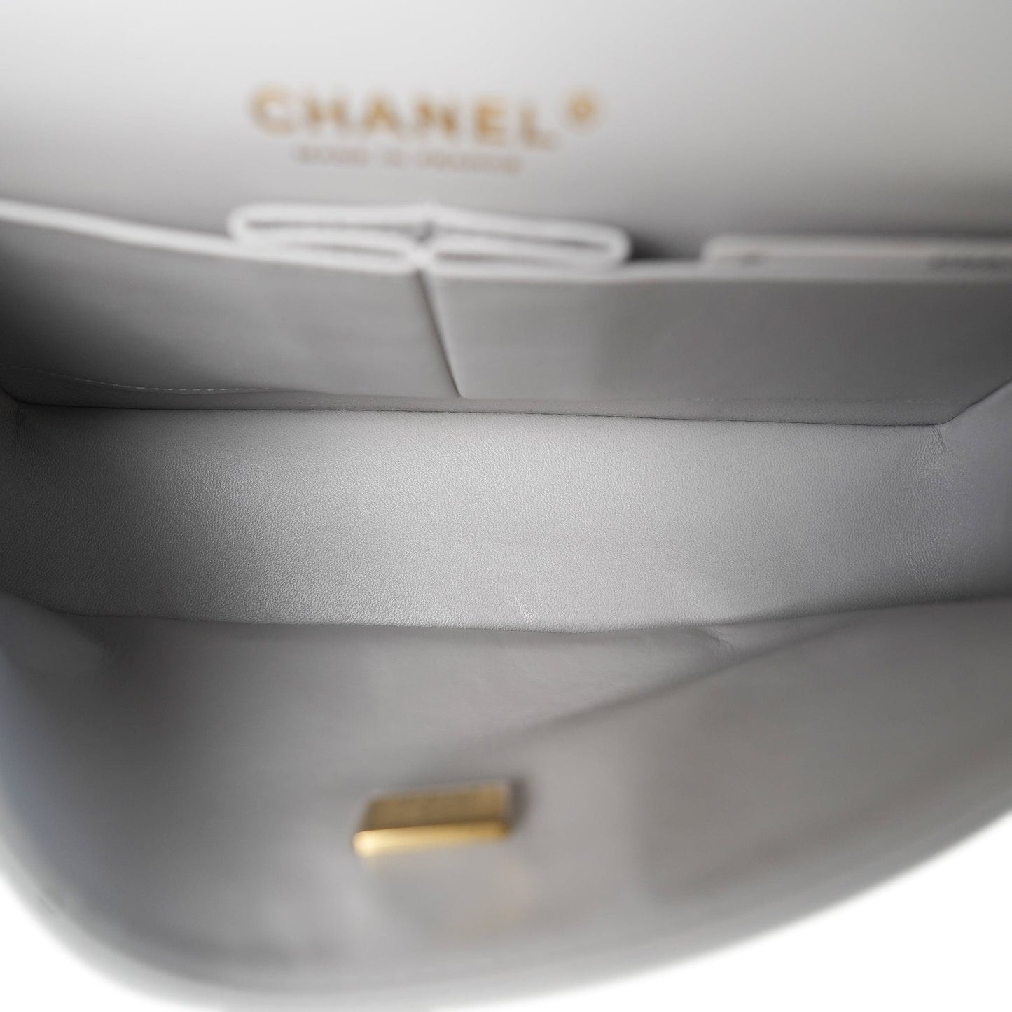 21A Grey Caviar Quilted Classic Flap Small LGHW