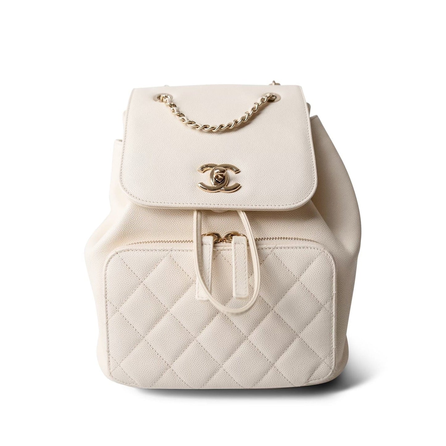 White Caviar Quilted Business Affinity Backpack LGHW