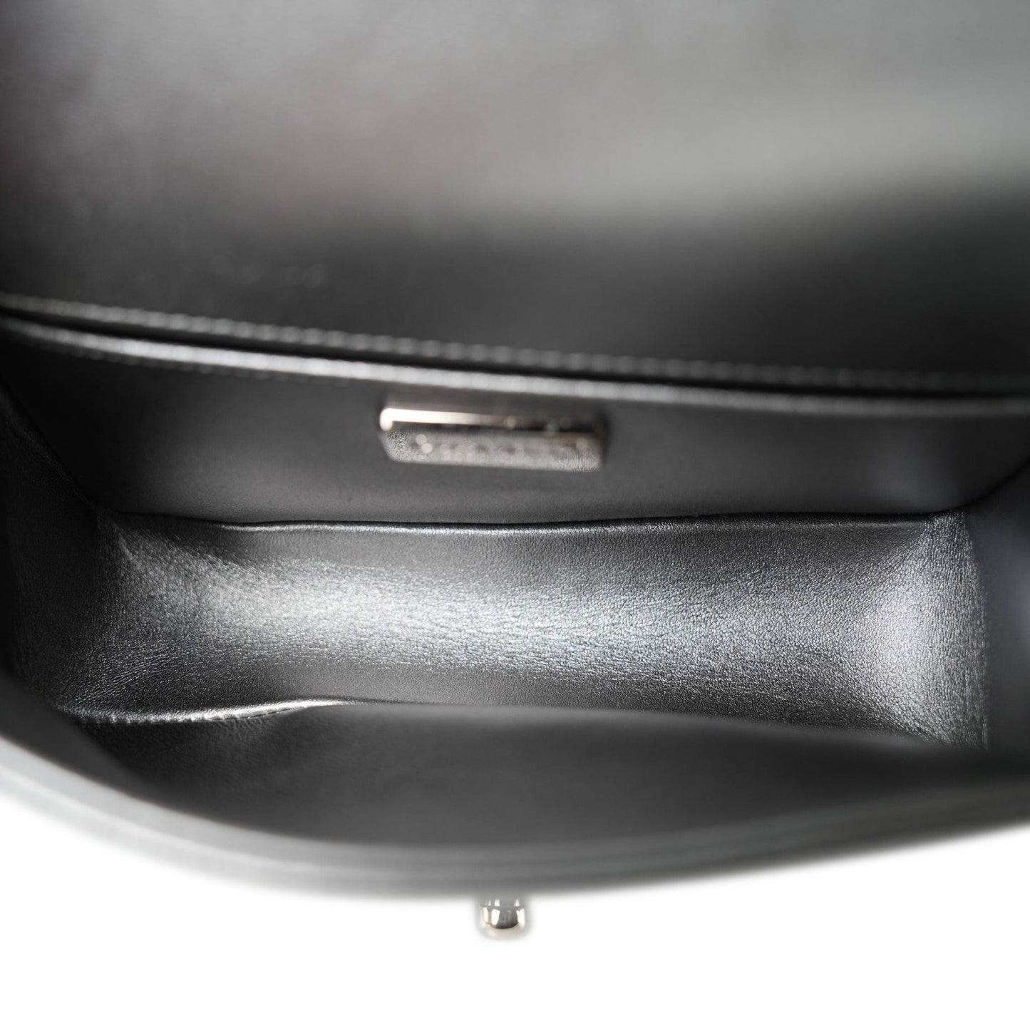 15K Silver Metallic Galuchat Stingray Boy Bag Small Silver Hardware