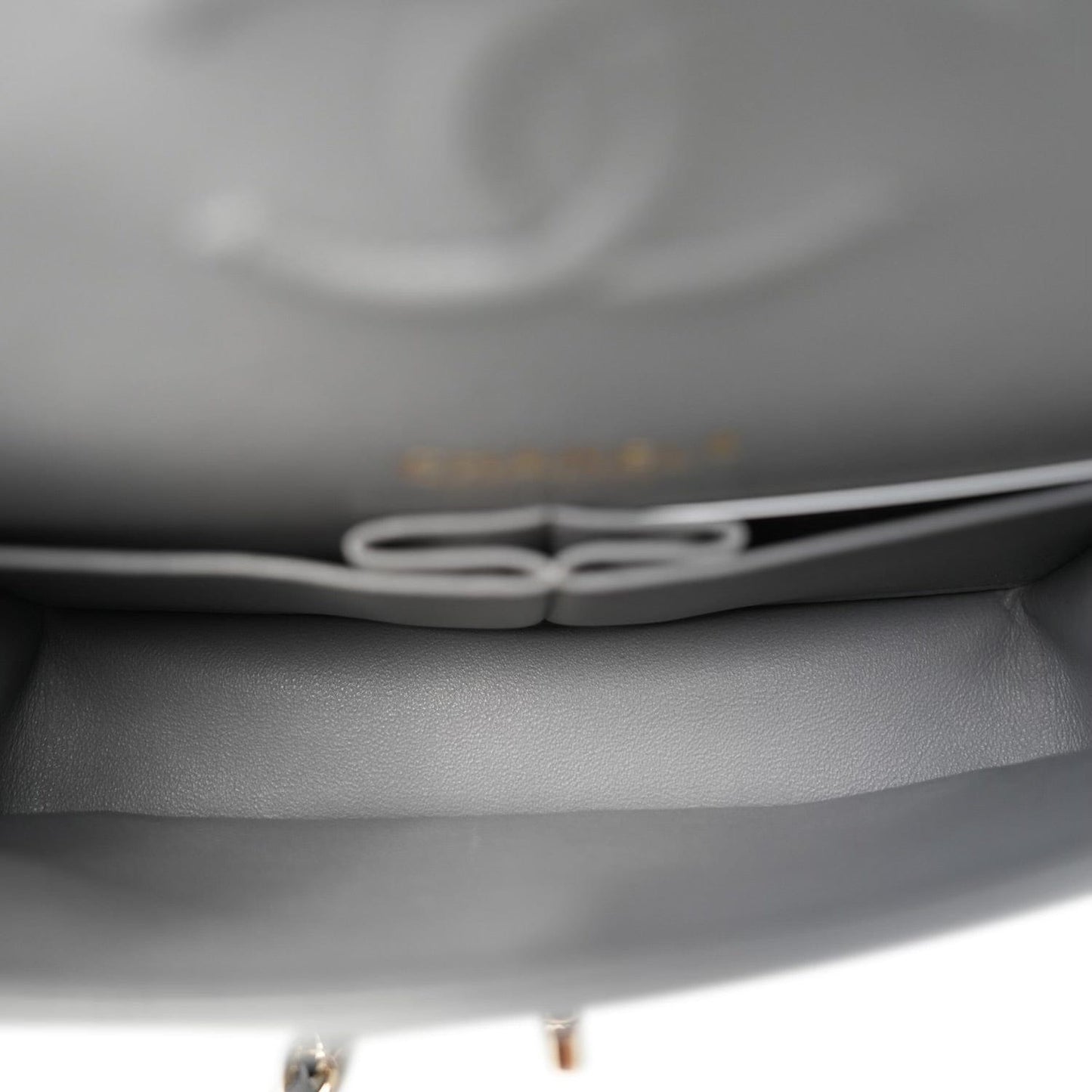 20c Grey Caviar Quilted Classic Flap Small Light Gold Hardware