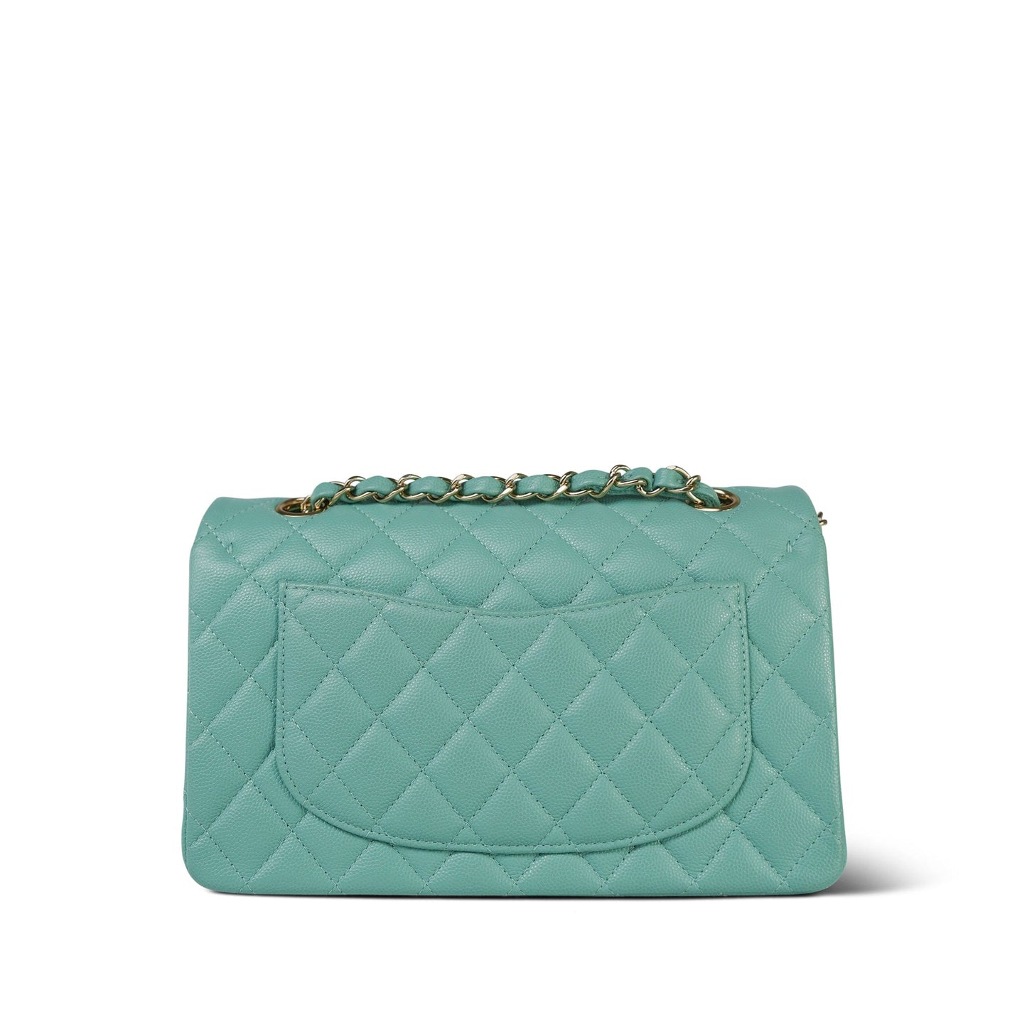 20c Tiffany Blue Caviar Quilted Small Classic Flap LGHW