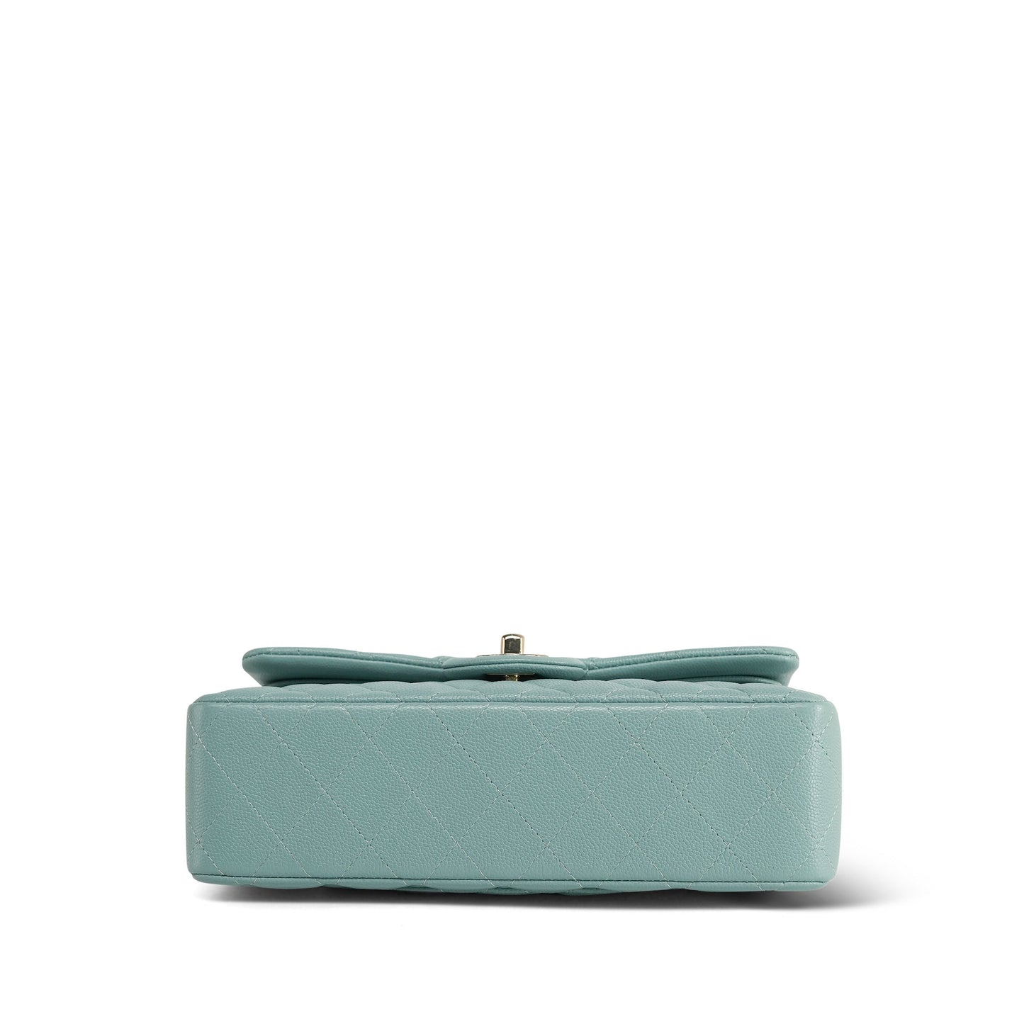 20C Tiffany Blue Caviar Quilted Classic Flap Small Light Gold Hardware