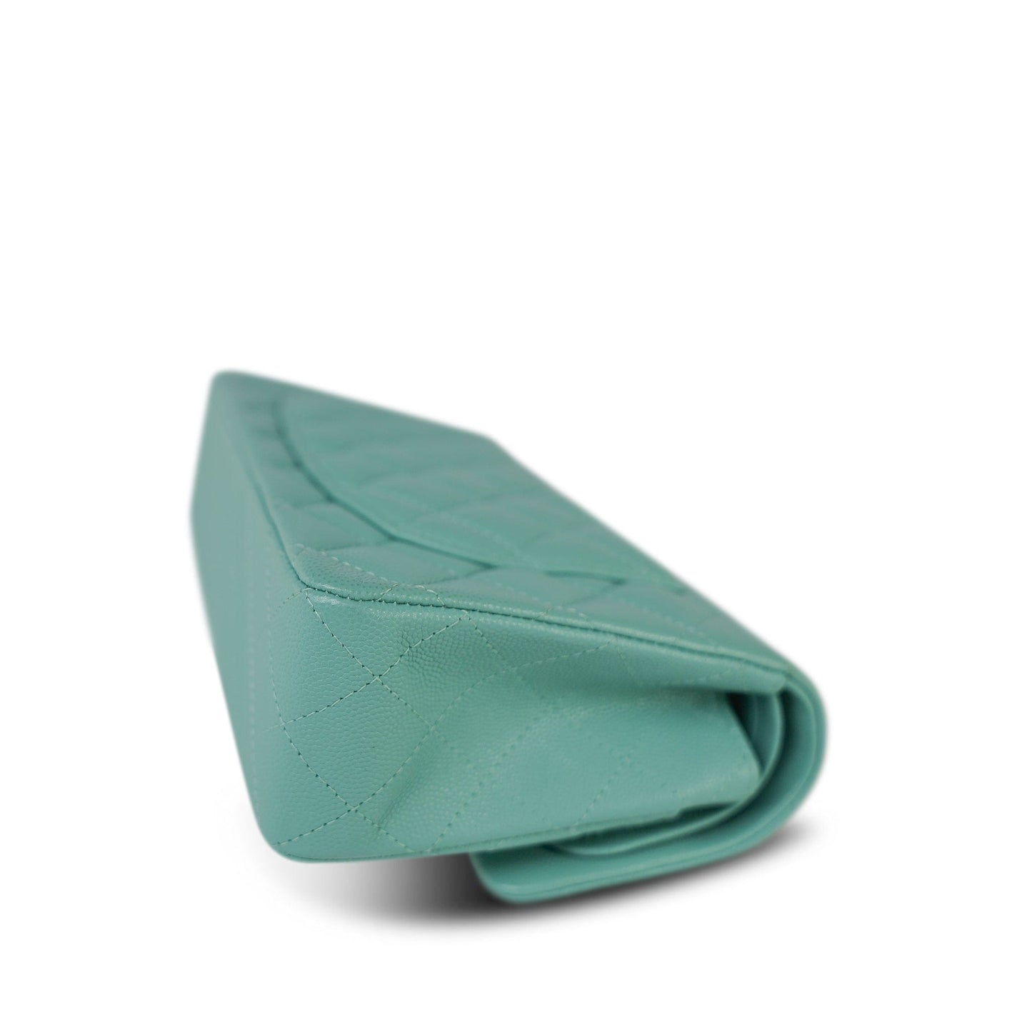 20c Tiffany Blue Caviar Quilted Small Classic Flap LGHW