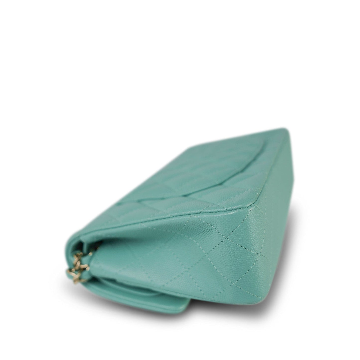20c Tiffany Blue Caviar Quilted Small Classic Flap LGHW