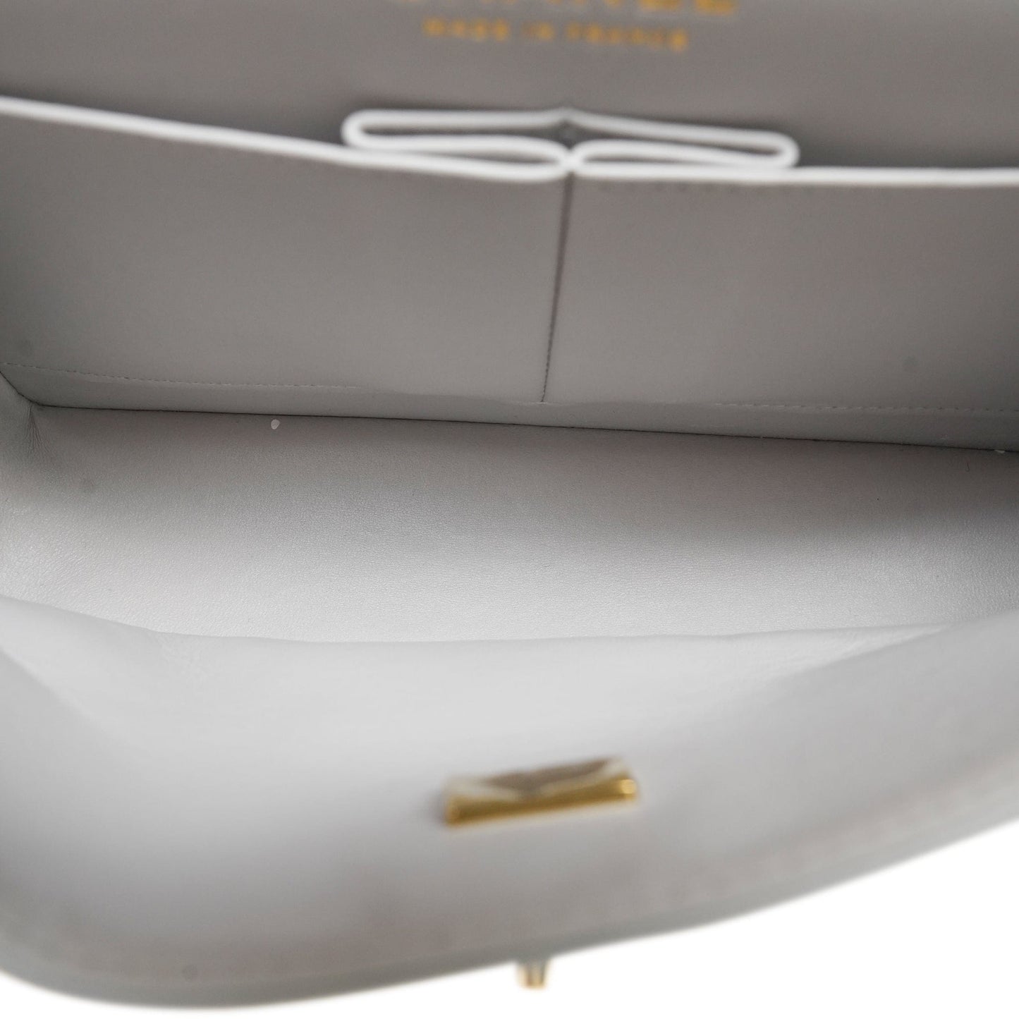 21A Grey Caviar Quilted Classic Flap Small Light Gold Hardware