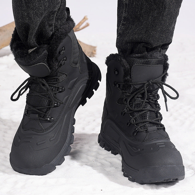 Fleece-lined Warm Plus Sized Men's Boots