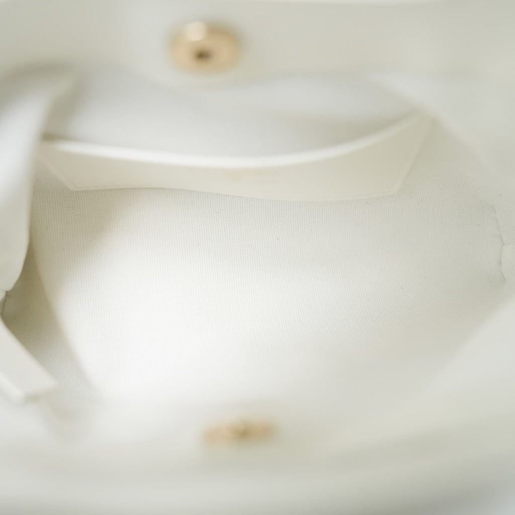 White 31 Nano Shopping Bag Light Gold Hardware