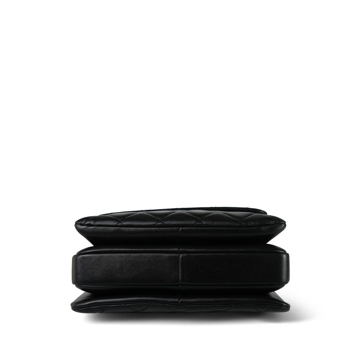 21S Black Lambskin Quilted Small Trendy CC Light Gold Hardware