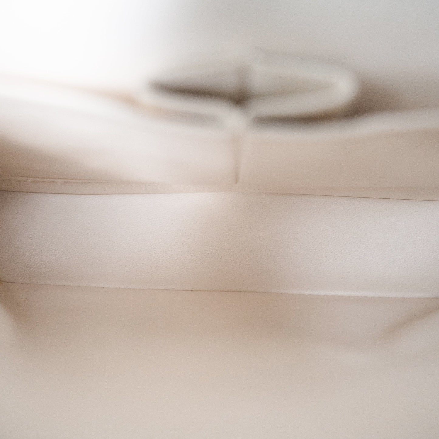 Vintage White Lambskin Quilted Double Flap Medium GHW