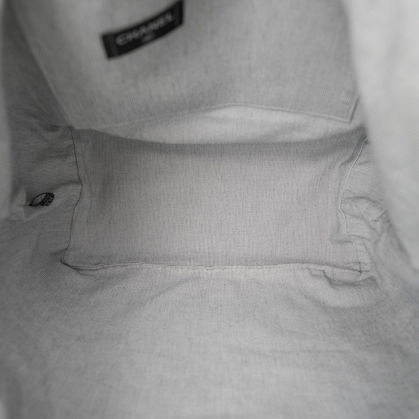 White/Black Terry Cloth Quilted CC Beach Tote with Towel Set