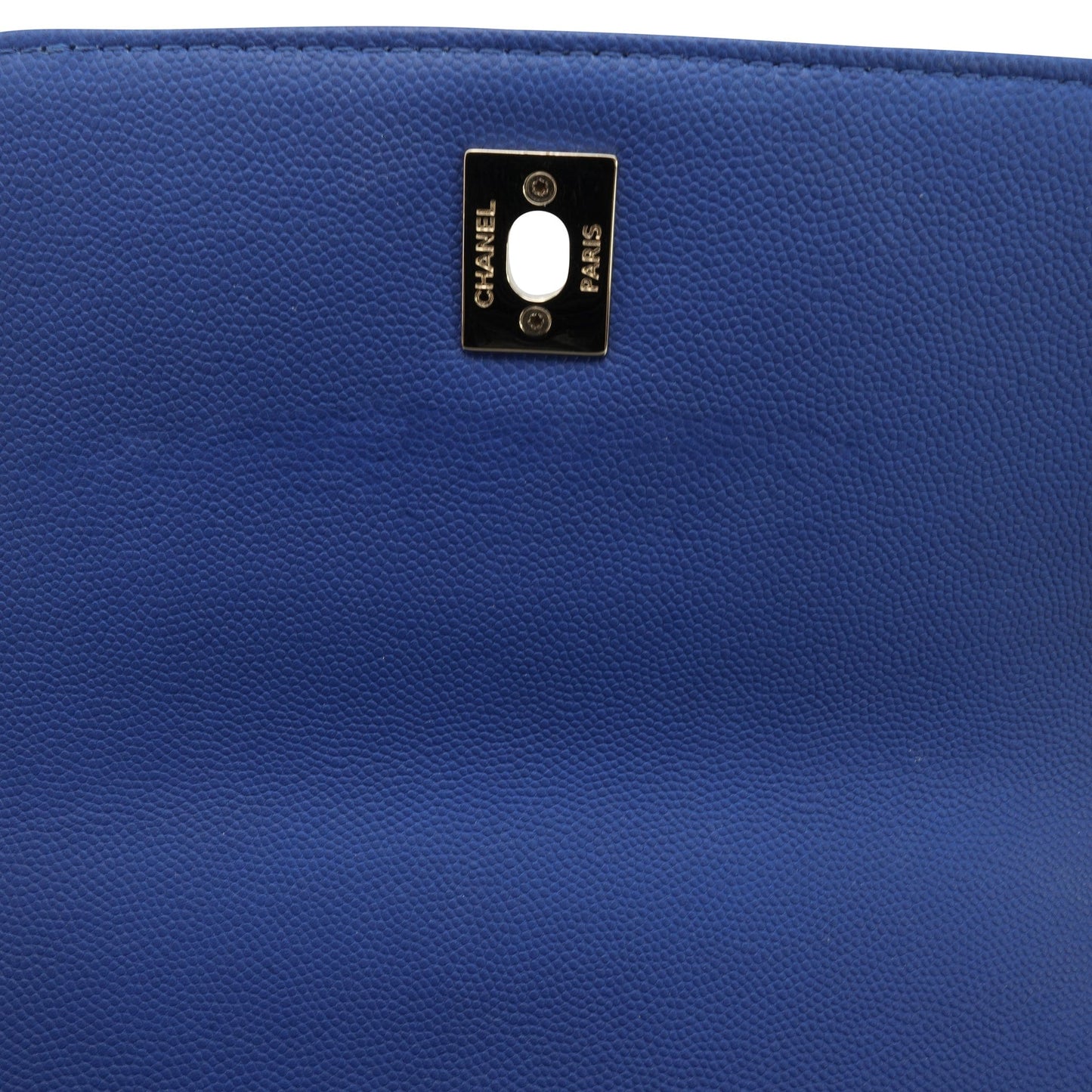 20P Blue Caviar Quilted Business Affinity Flap Small Light Gold Hardware