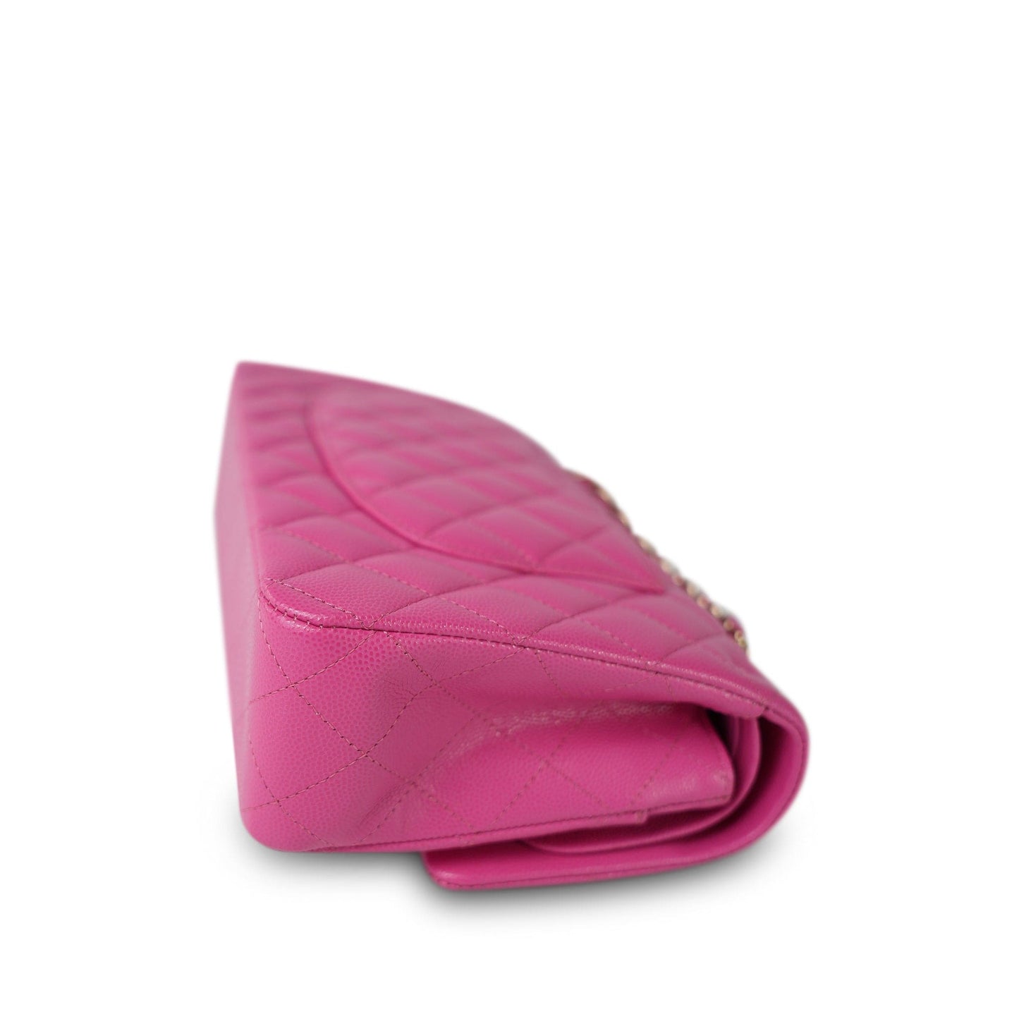 19C Pink Caviar Quilted Classic Flap Medium Light Gold Hardware