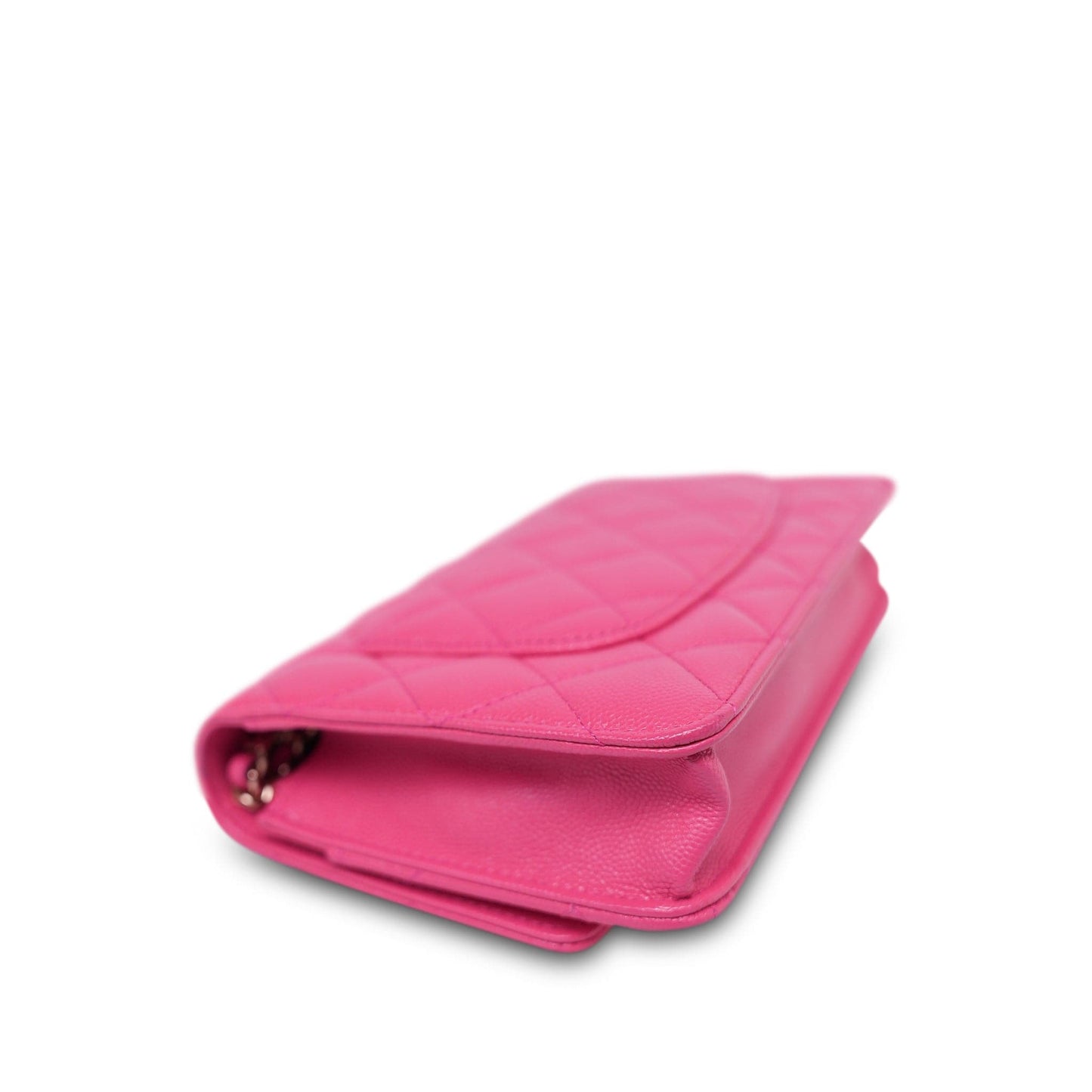 20K Pink Caviar Quilted Wallet on Chain WOC LGHW
