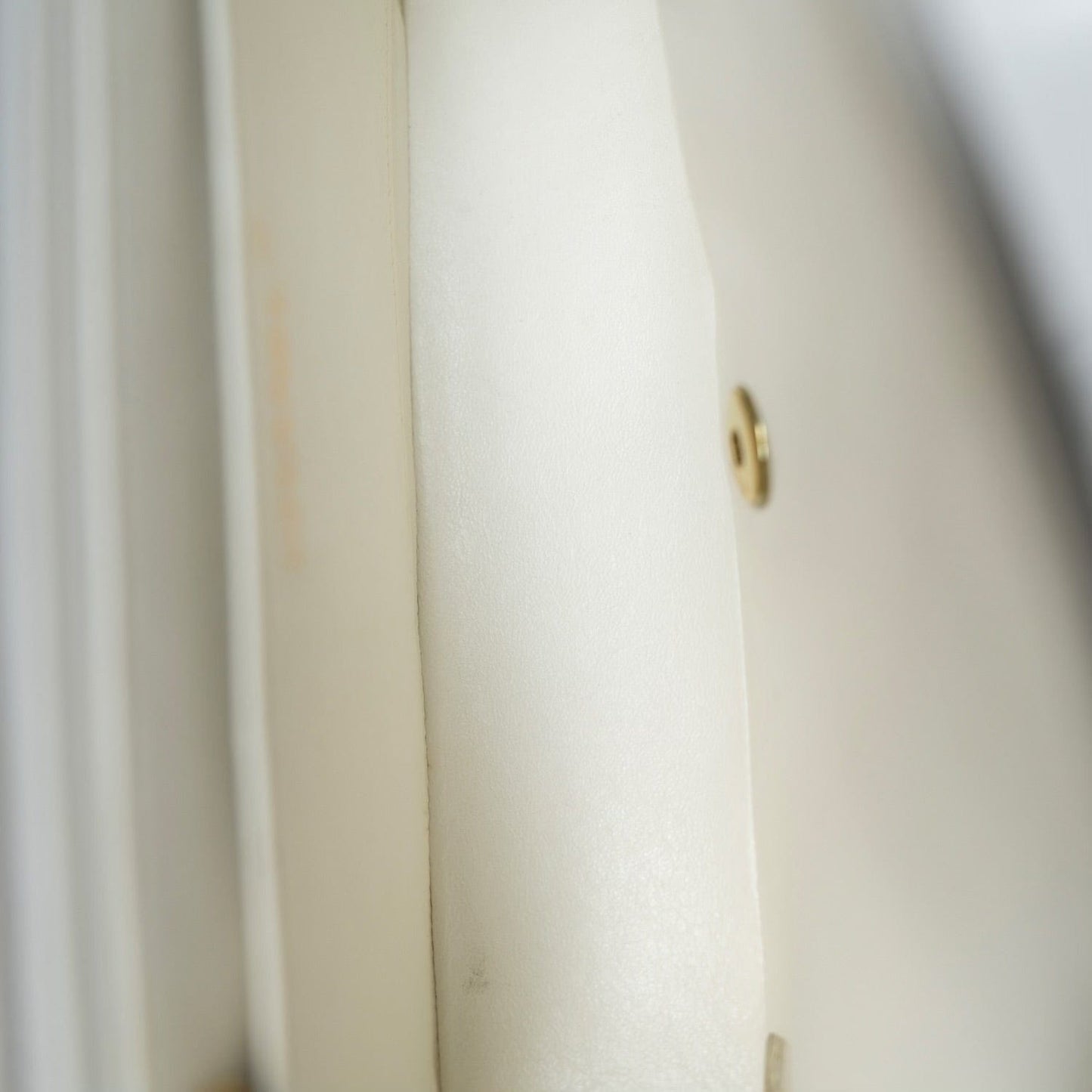 White Lambskin Quilted Diana Flap Medium Gold Hardware