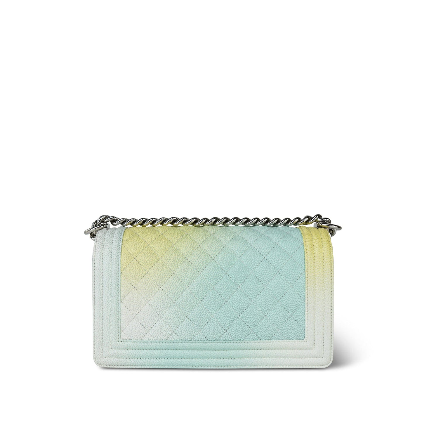 18P Cuba Rainbow Caviar Quilted Boy Bag Old Medium Silver Hardware