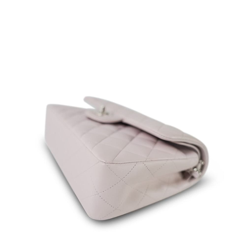 21B Lilac Lambskin Quilted Classic Flap Small Silver Hardware