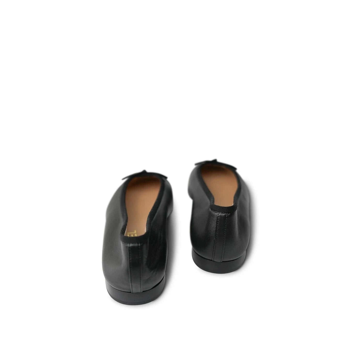 10C Black Lambskin Patent Cap Toe CC Ballerina Flats Size 38