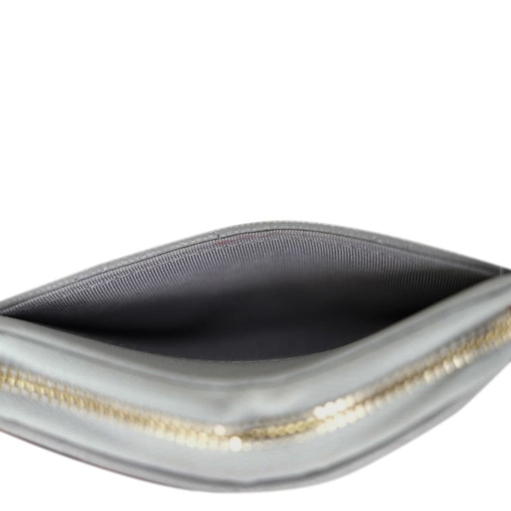 21A Light Grey Caviar Quilted Zip Coin Purse