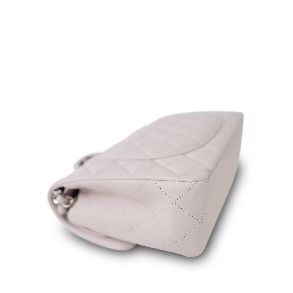 21B Lilac Lambskin Quilted Classic Flap Small Silver Hardware