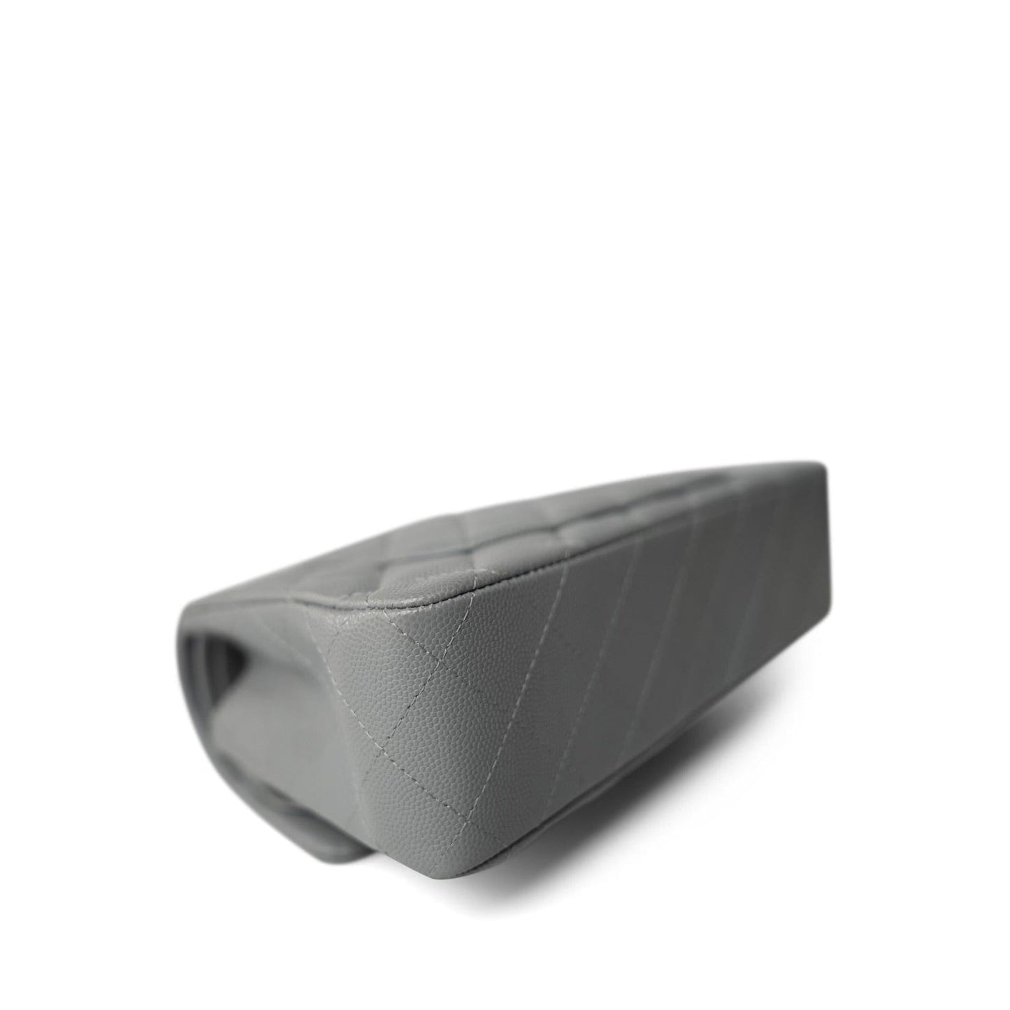 20C Grey Caviar Quilted Classic Flap Small LGHW