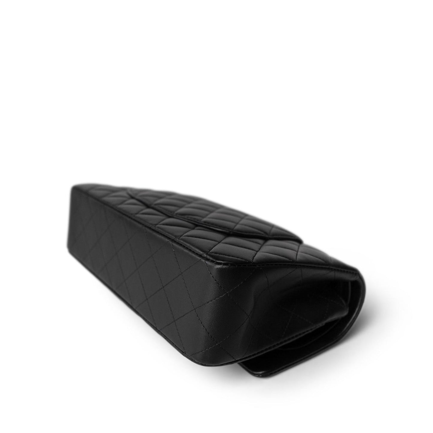 21B Black Lambskin Quilted Classic Flap Medium Rose Gold Hardware