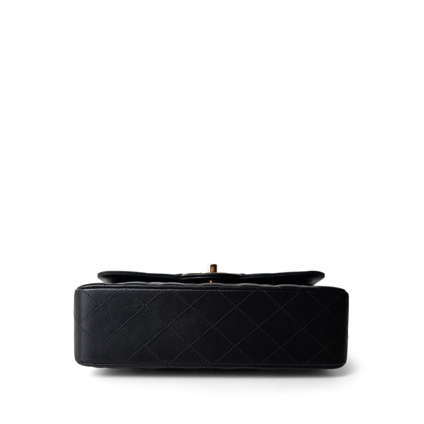 21B Black Lambskin Quilted Classic Flap Small Rose Gold Hardware