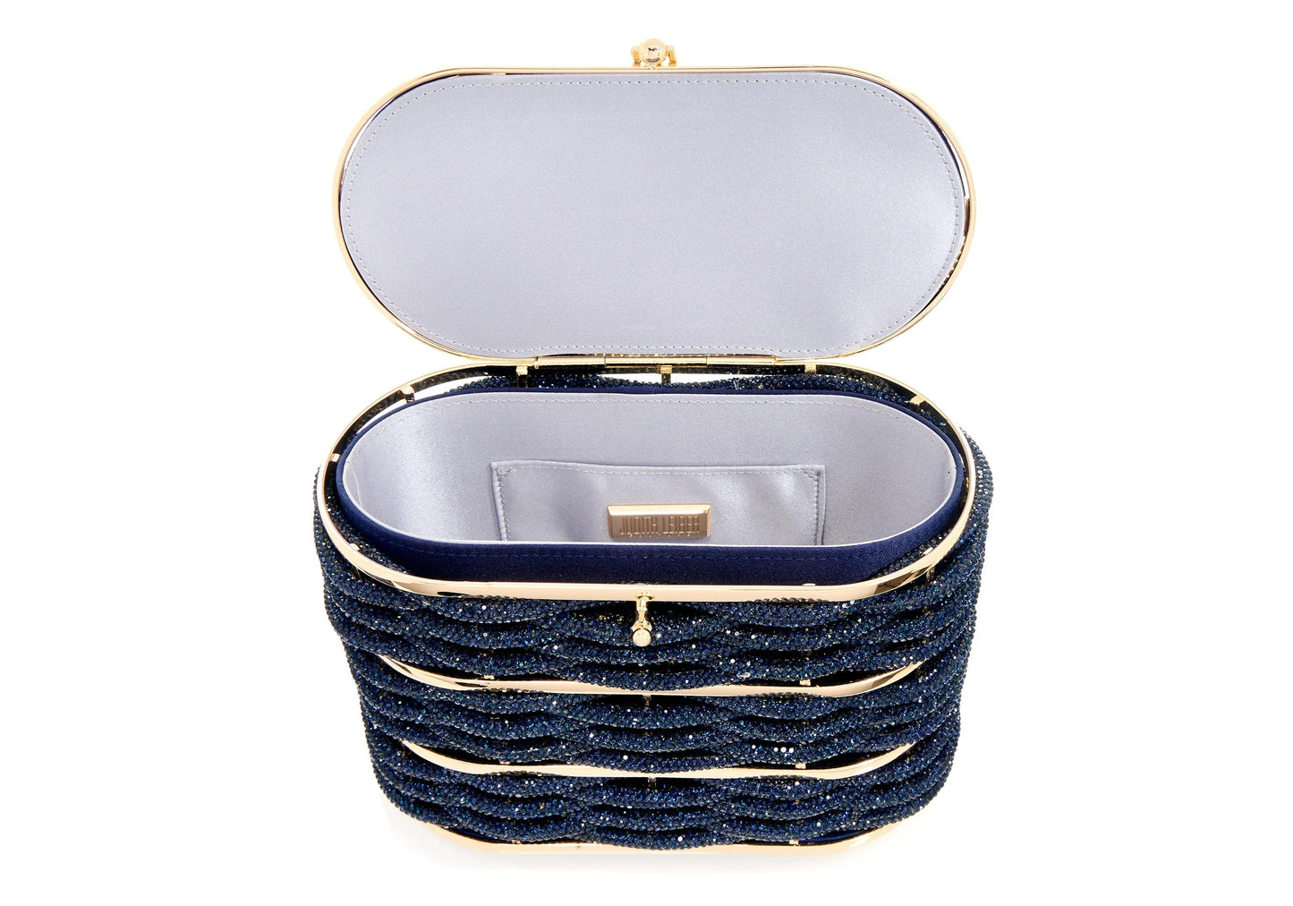 Willow Crystal Woven Top Handle Navy