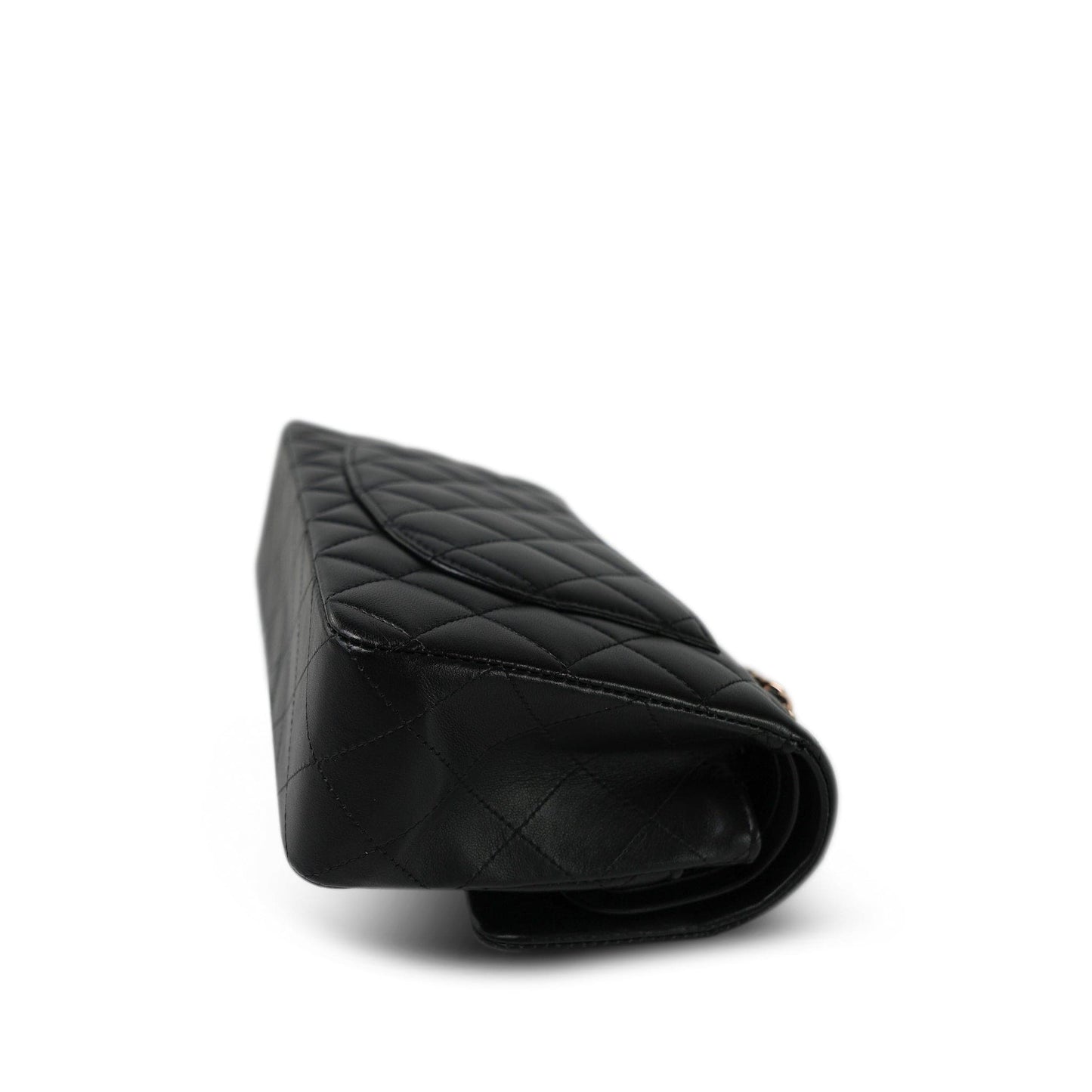 21B Black Lambskin Quilted Classic Flap Small Rose Gold Hardware