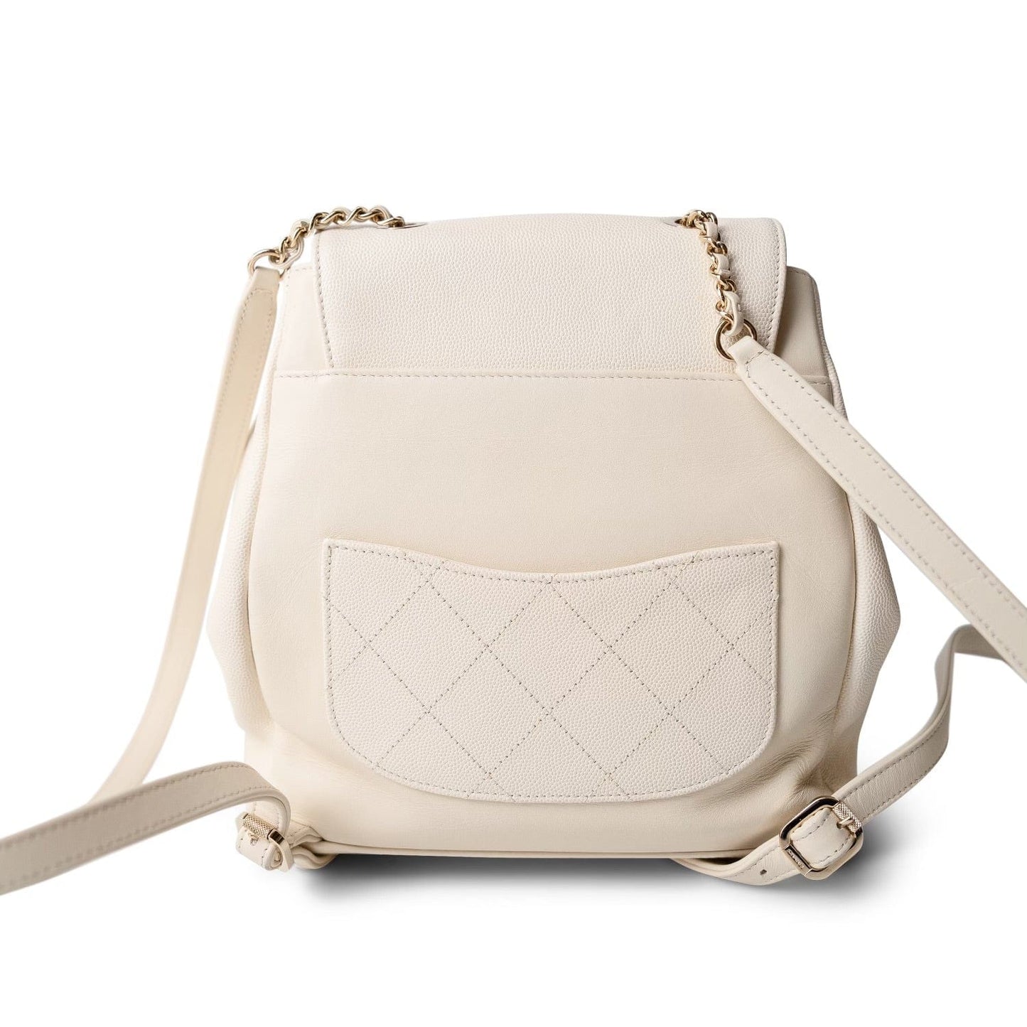White Caviar Quilted Business Affinity Backpack LGHW