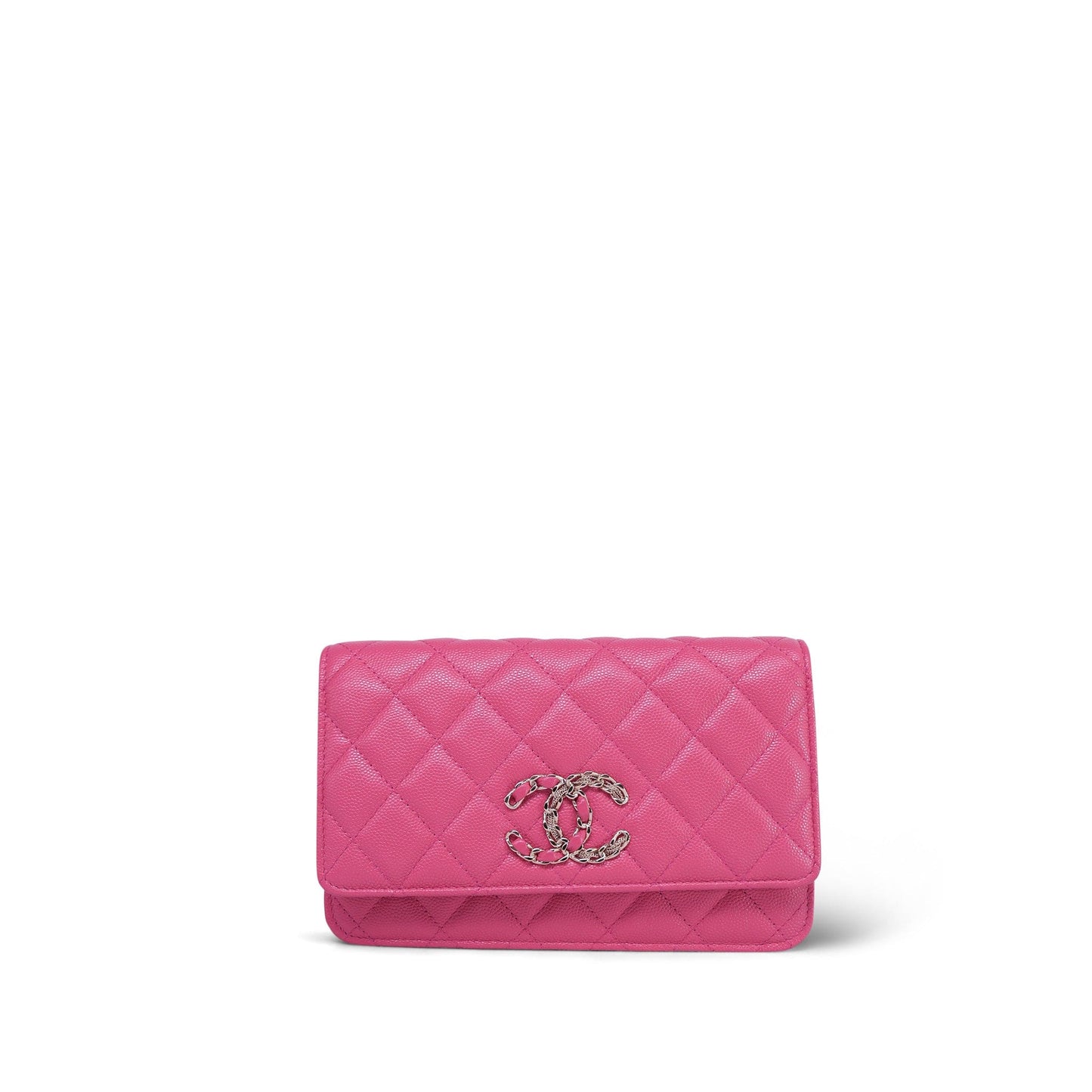 20K Pink Caviar Quilted Wallet on Chain WOC LGHW