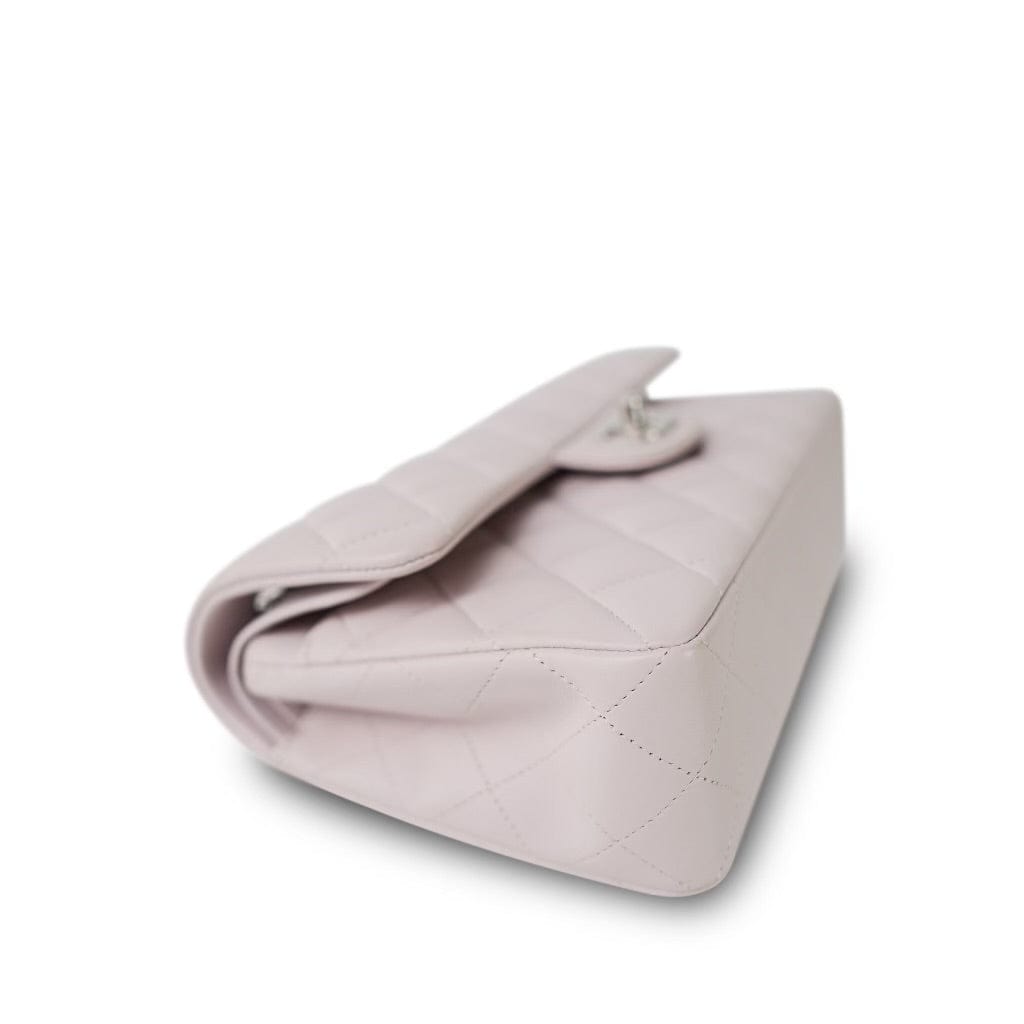 21B Lilac Lambskin Quilted Classic Flap Small Silver Hardware