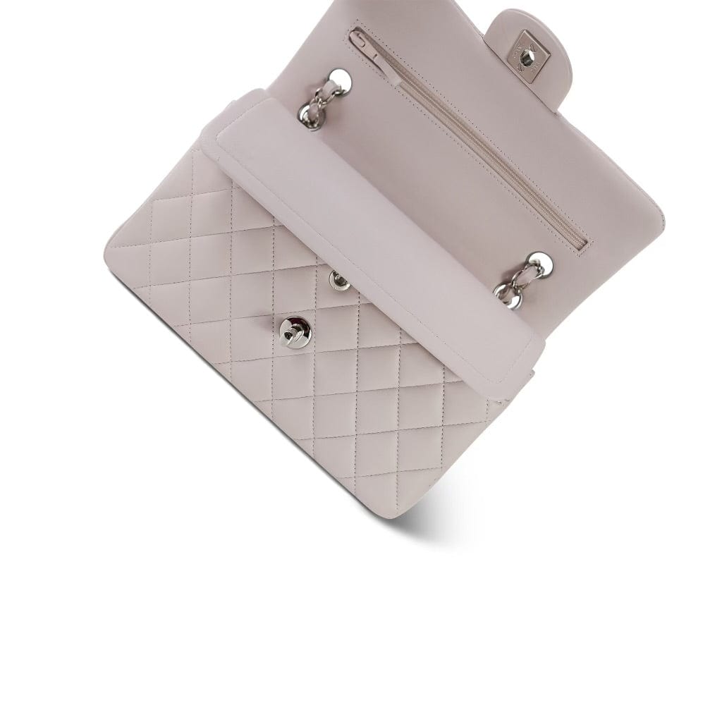 21B Lilac Lambskin Quilted Classic Flap Small Silver Hardware