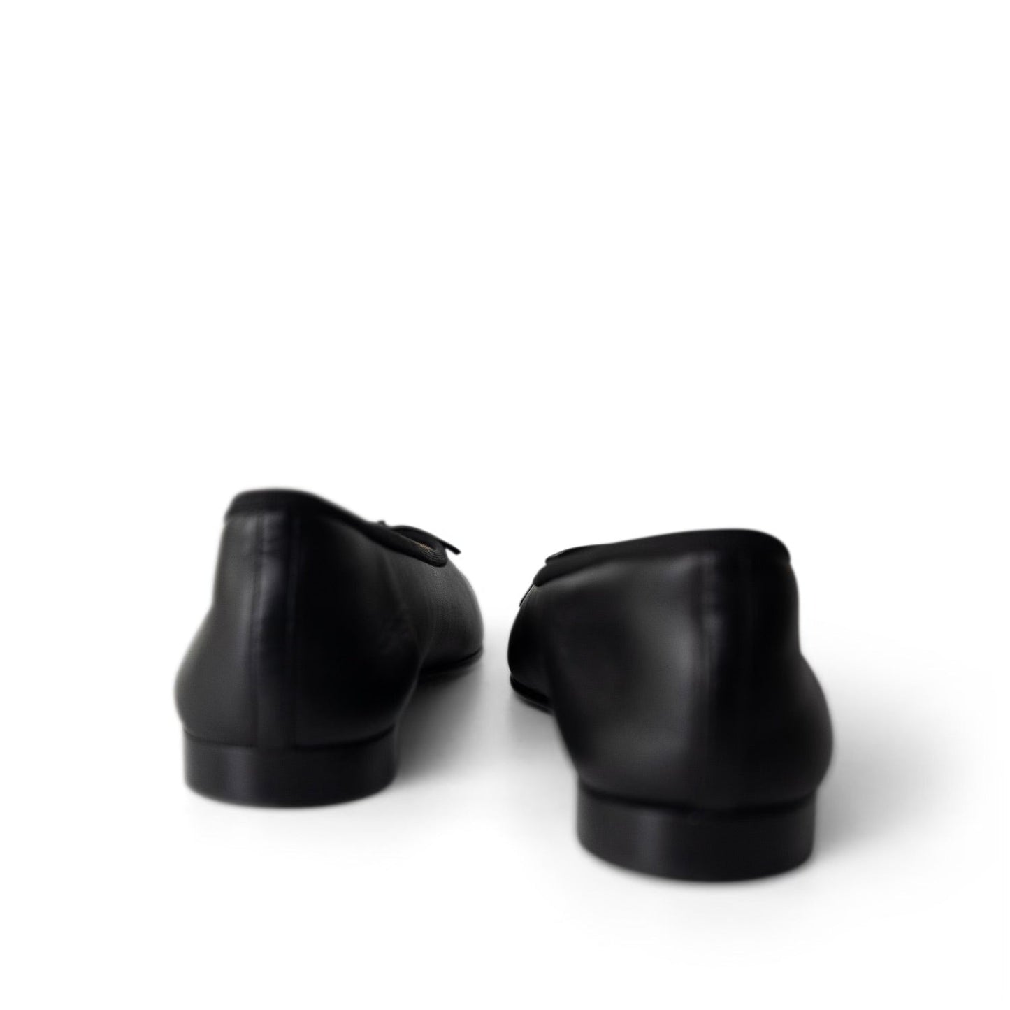 10B Black Lambskin Patent Cap Toe CC Ballerina Flats Size 40