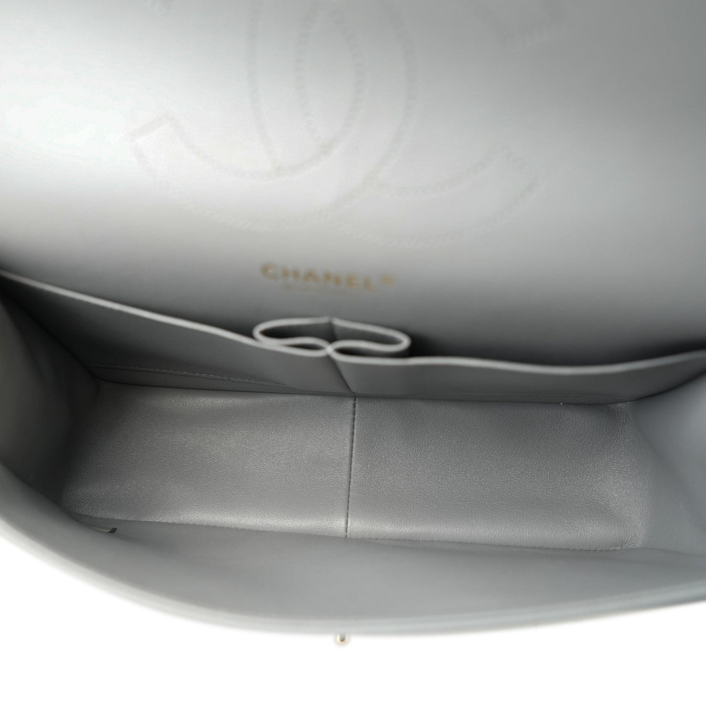 20C Grey Caviar Quilted Jumbo Classic Flap Light Gold Hardware