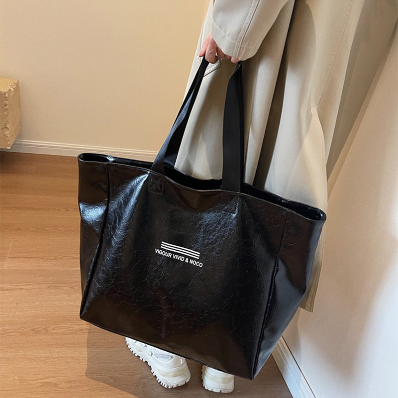Solid Luxury Large Capacity Tote Shoulder Bag
