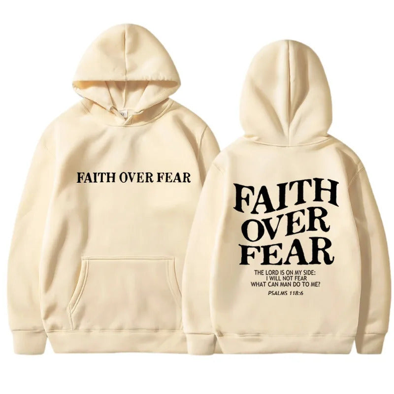 Symbolic Faith Over Fear Hoodie