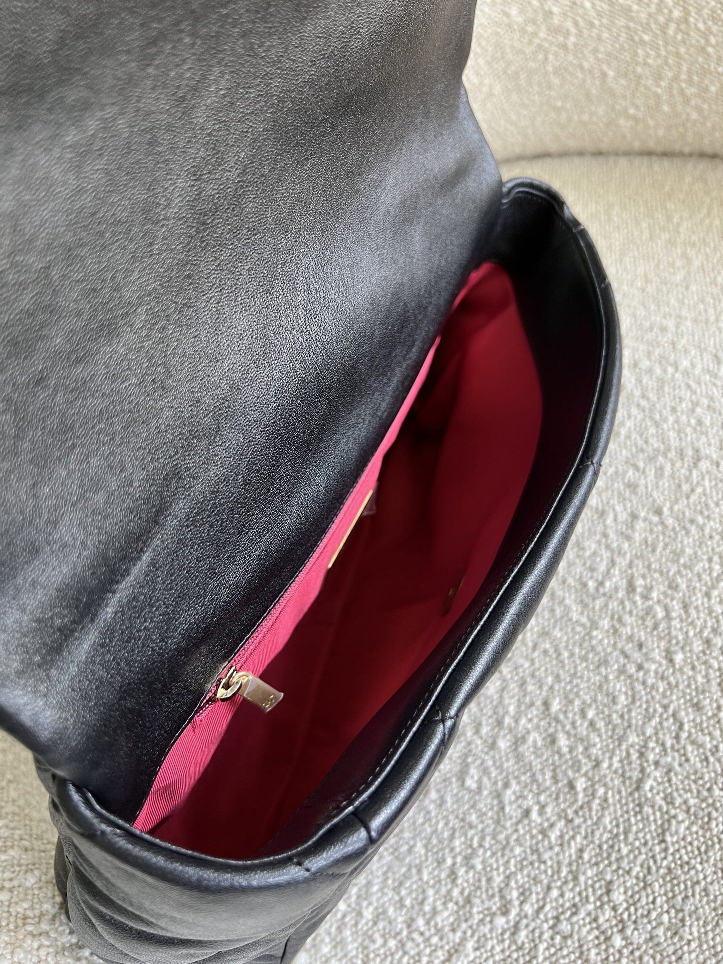 20C Black Lambskin Quilted 19 Flap Medium/Large Mixed Hardware