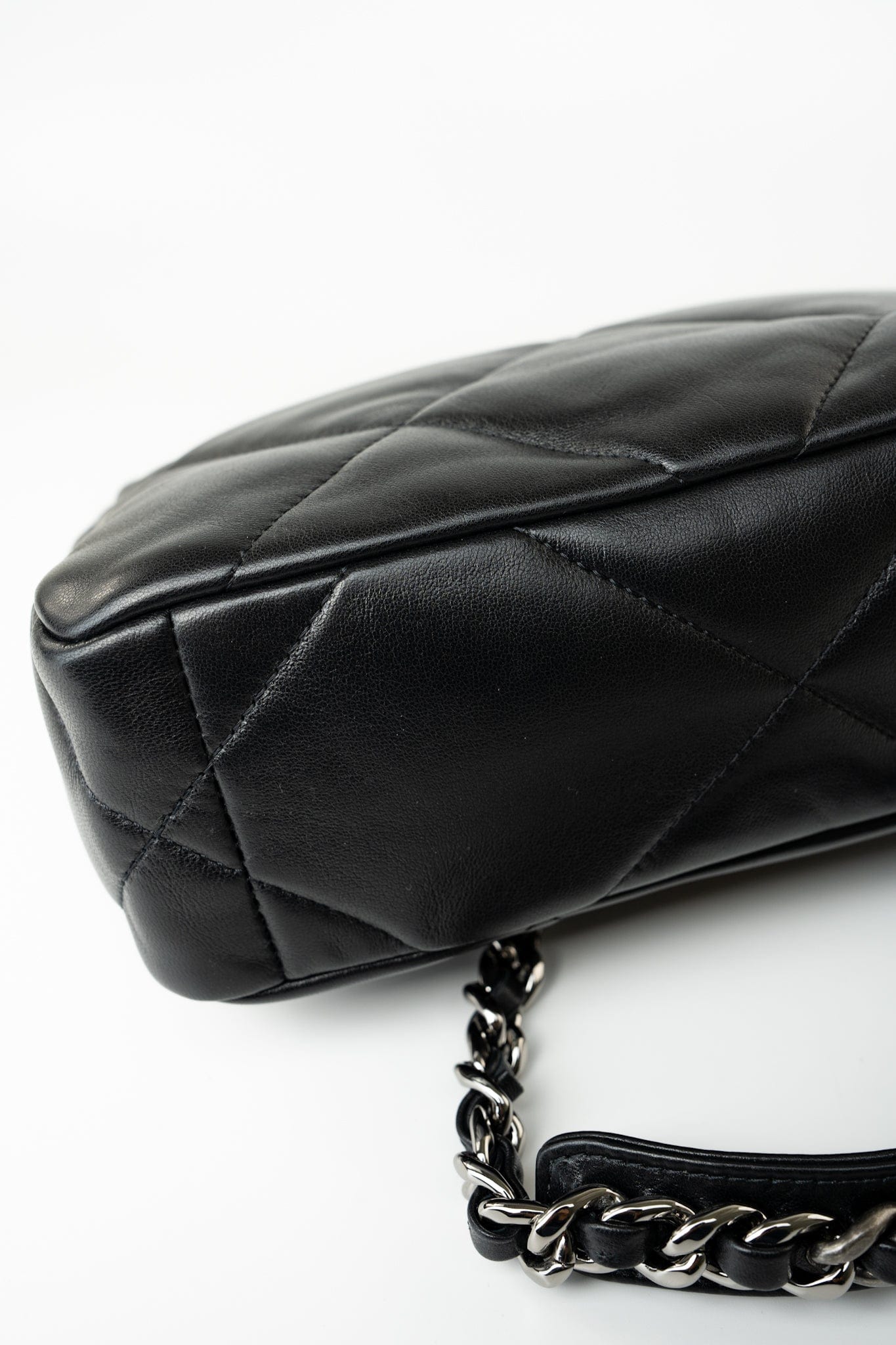 21C Black Lambskin Quilted 19 Flap Small Mixed Hardware