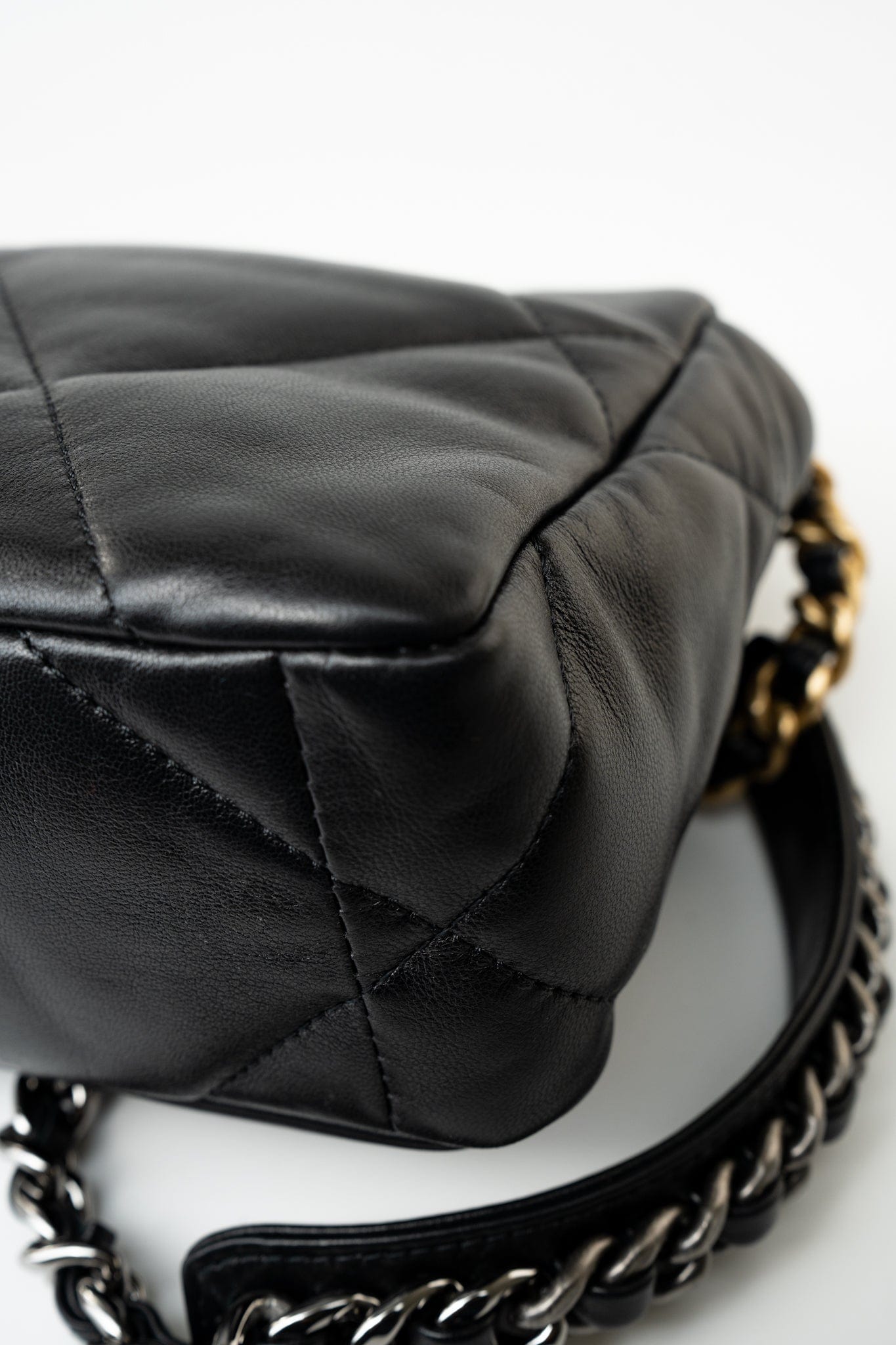 21C Black Lambskin Quilted 19 Flap Small Mixed Hardware