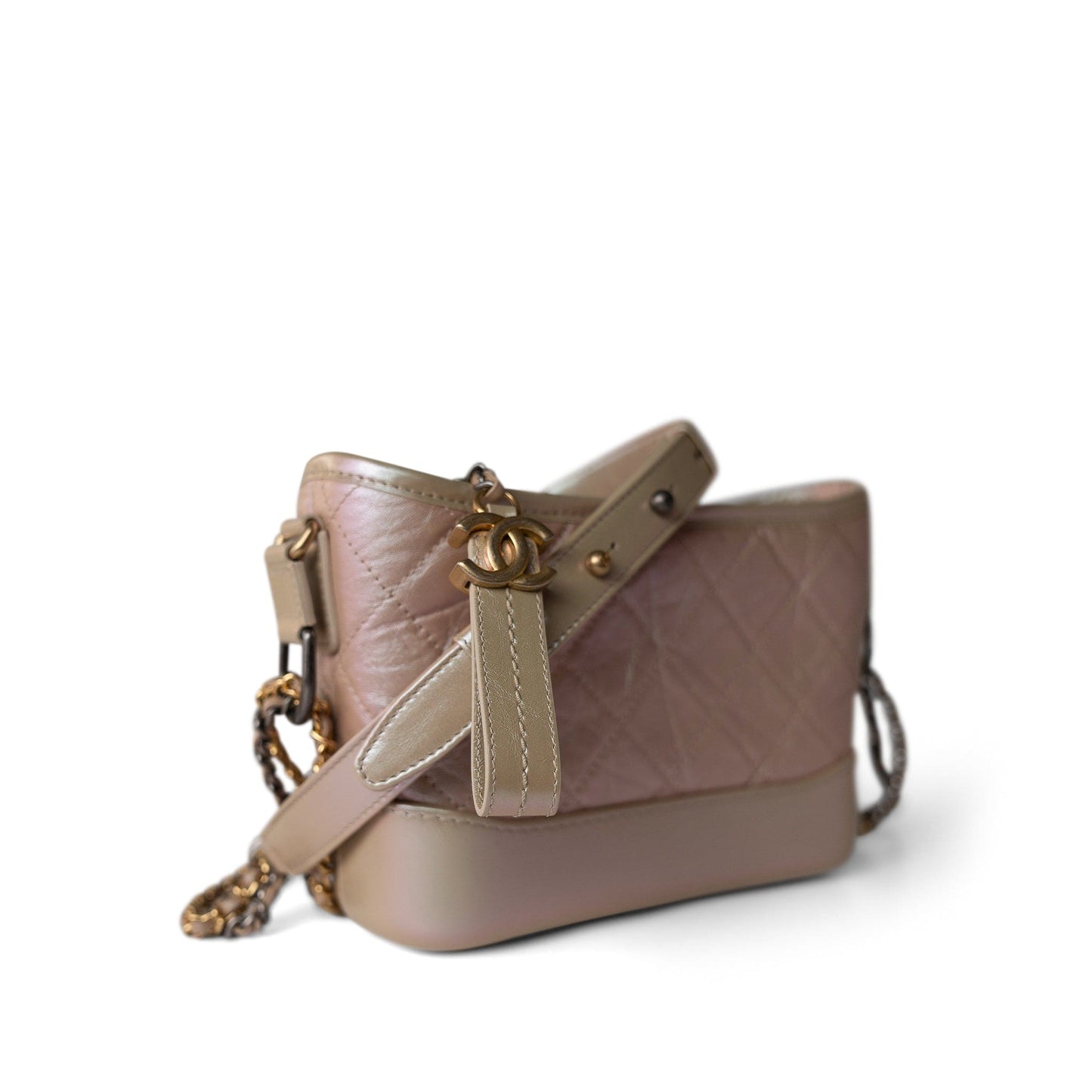 19S Pearly Beige Aged Calfksin Quilted Gabrielle Bag