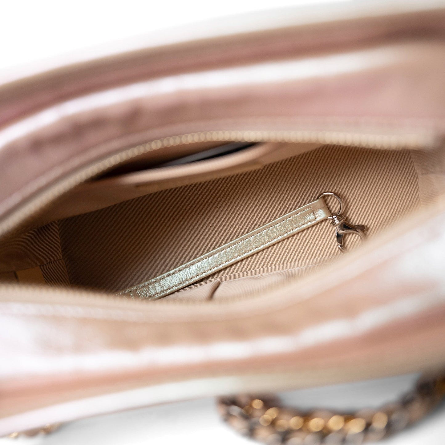 19S Pearly Beige Aged Calfksin Quilted Gabrielle Bag